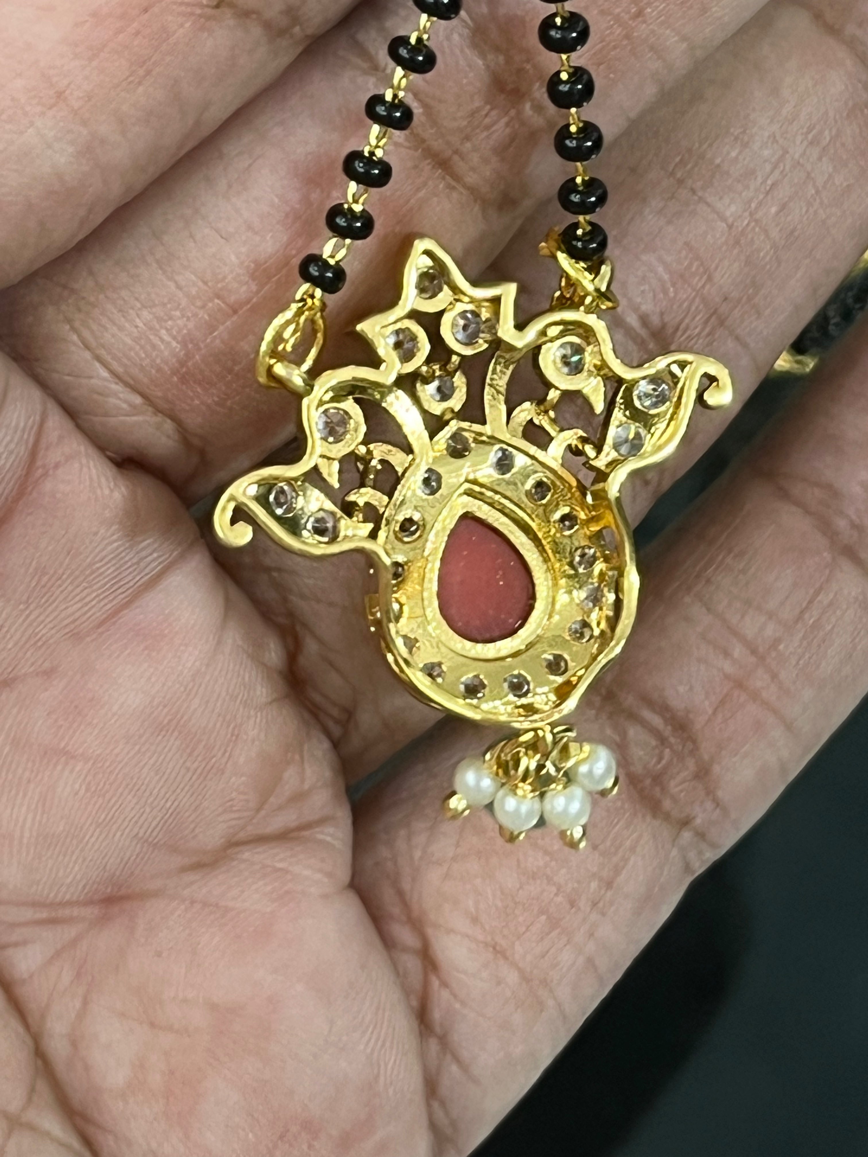 CF072 Black beads chain