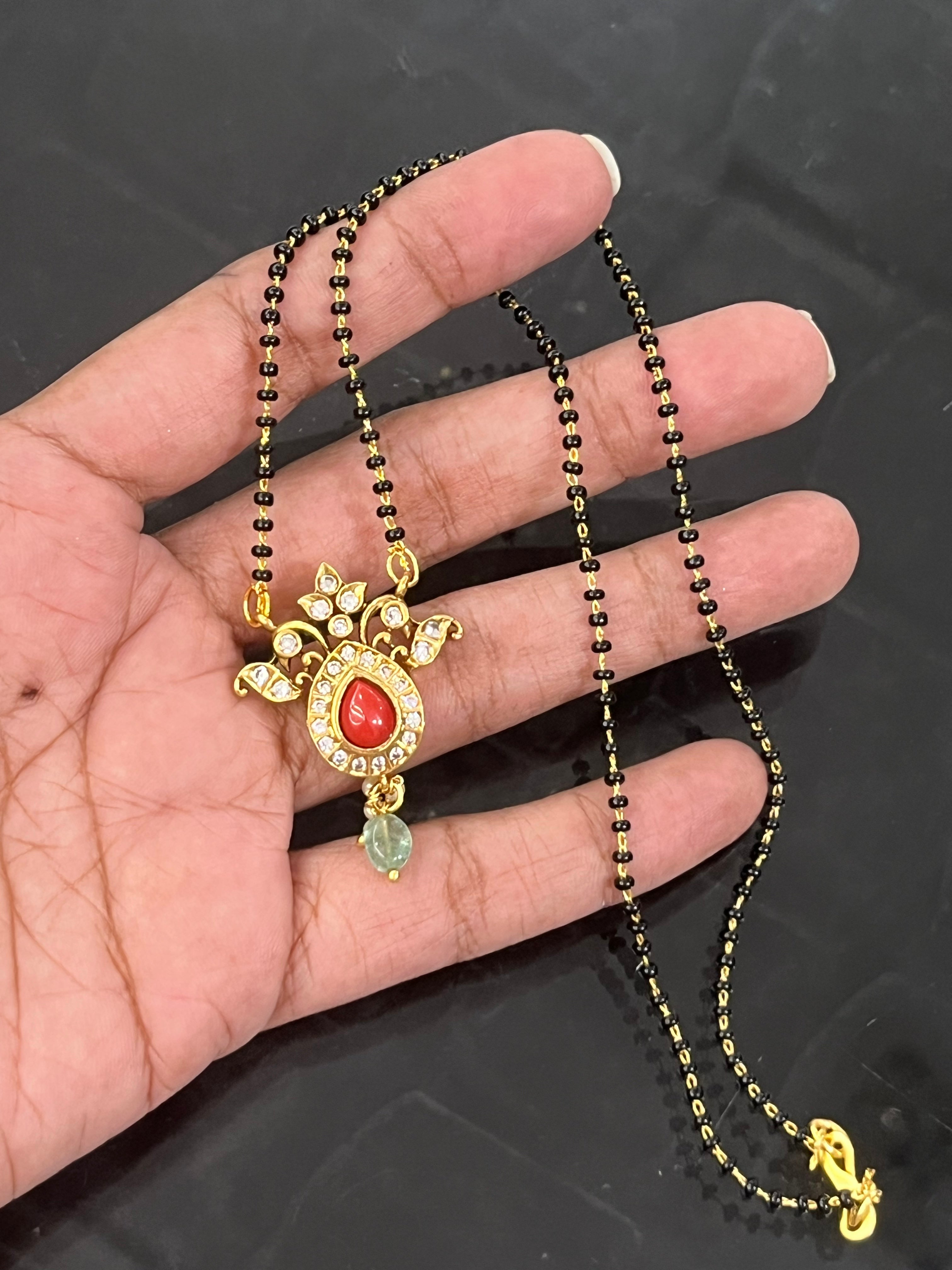 CF072 Black beads chain